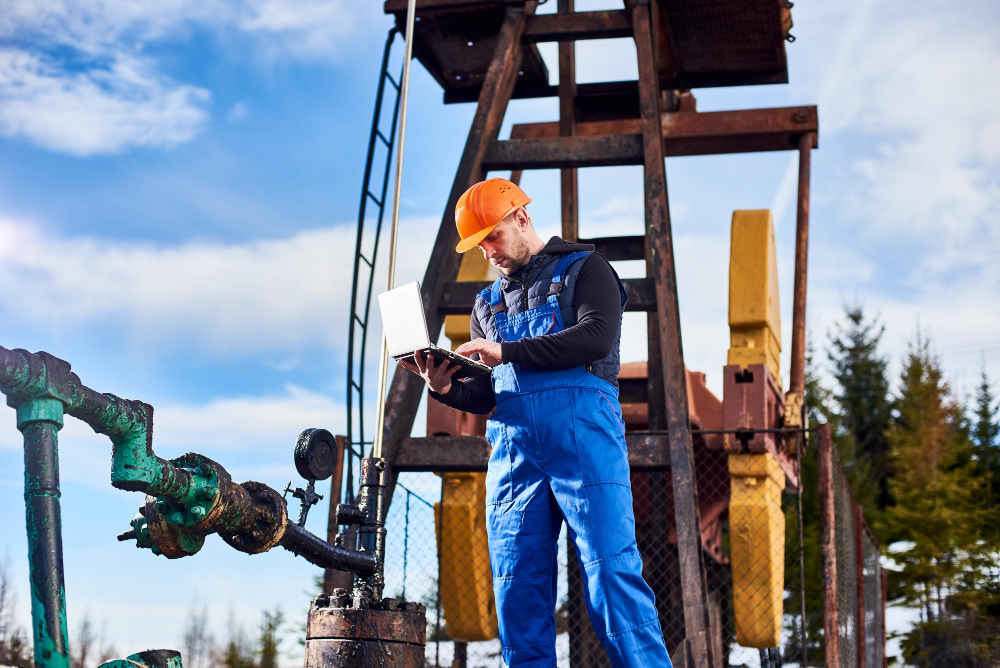 A petroluem engineer in the field